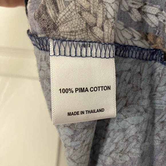 Jim Thompson Pima Cotton Rice Blend Blue T-Shirt Size Large - Picture 7 of 8